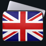 Housse pour ordinateur portable drapeau britanniqu<br><div class="desc">Housse pour ordinateur portable drapeau britannique | Motif Union Jack. Drapeau anglais rouge blanc et bleu.</div>