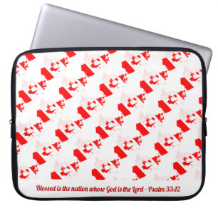 Housse Pour Ordinateur Portable DRAPEAU CANADA Écriture personnalisable