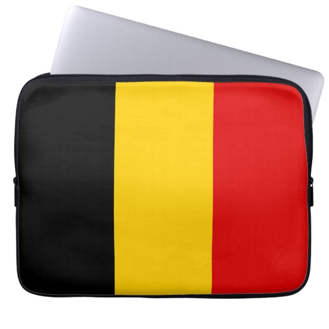 Housse Pour Ordinateur Portable Drapeau de Belgique (Devant)