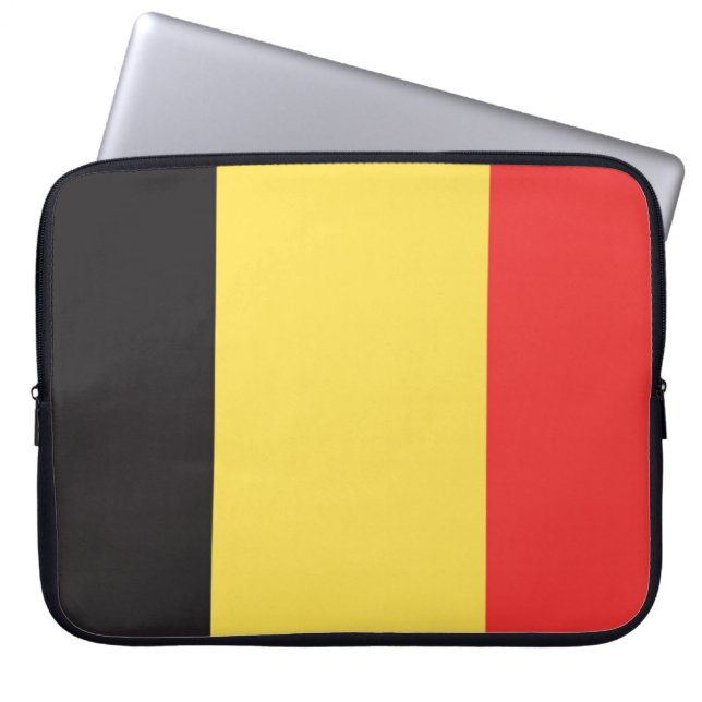 Housse Pour Ordinateur Portable Drapeau de Belgique (Devant)