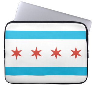 Housse Pour Ordinateur Portable Drapeau de Chicago