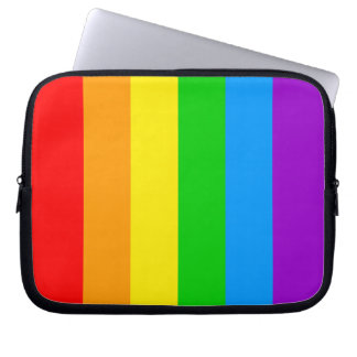 Housse Pour Ordinateur Portable Drapeau de Corey Tiger 80s Rainbow Stripes