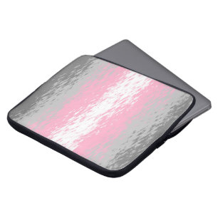 Housse Pour Ordinateur Portable Drapeau de fierté demifille abstrait granuleux bru