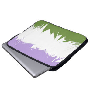 Housse Pour Ordinateur Portable Drapeau de fierté Genderqueer abstrait ZigZag épic