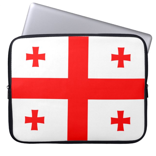 Housse Pour Ordinateur Portable Drapeau de Géorgie (Devant)