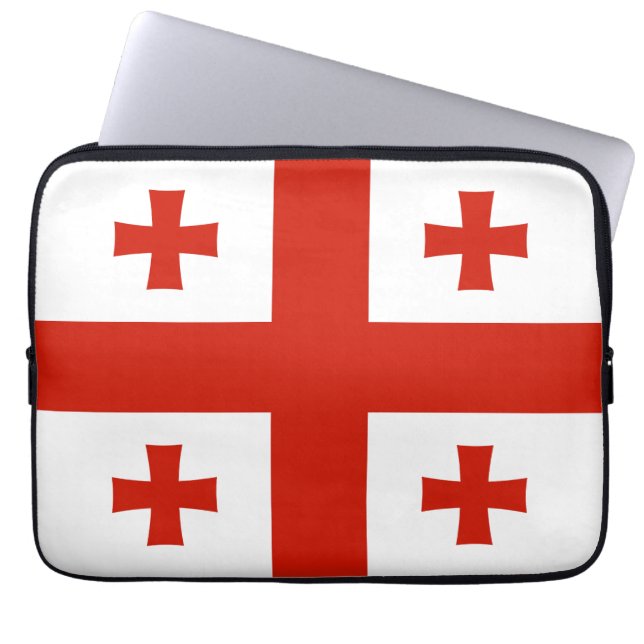 Housse Pour Ordinateur Portable Drapeau de Géorgie (Devant)