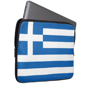 Housse Pour Ordinateur Portable Drapeau de Grèce en néoprène