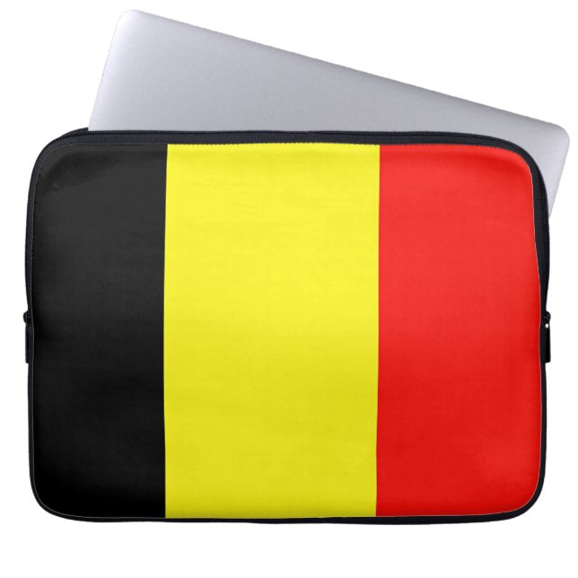 Housse Pour Ordinateur Portable Drapeau de la Belgique (Devant)