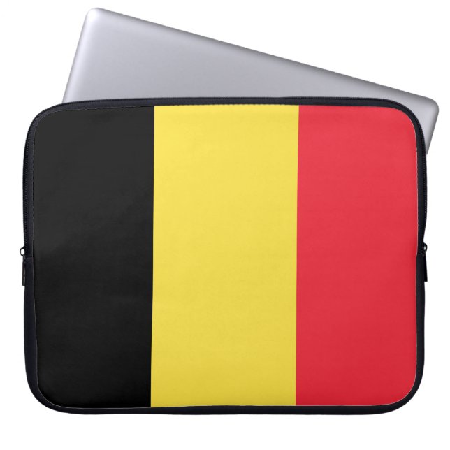 Housse Pour Ordinateur Portable Drapeau de la Belgique (Devant)