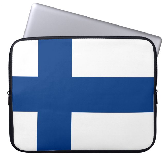 Housse Pour Ordinateur Portable Drapeau de la Finlande (Devant)