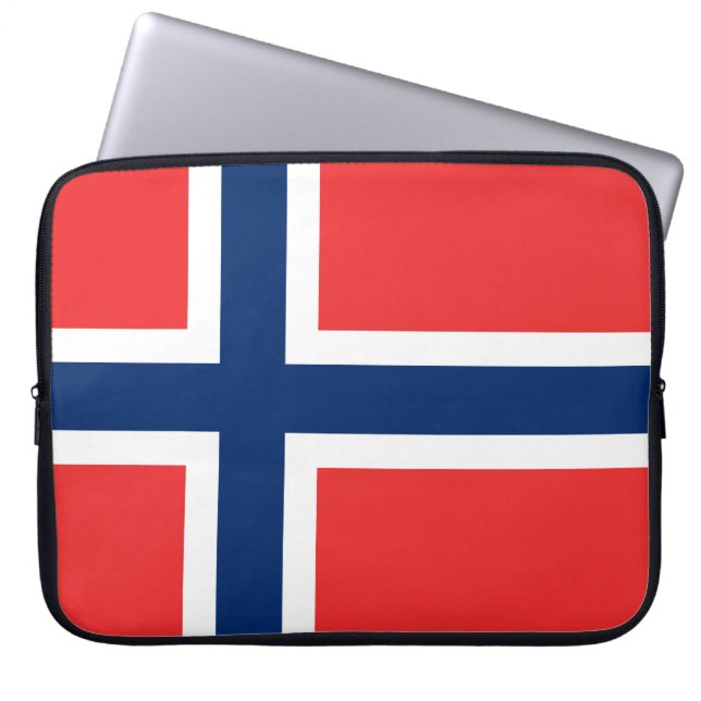 Housse Pour Ordinateur Portable Drapeau de la Norvège (Devant)
