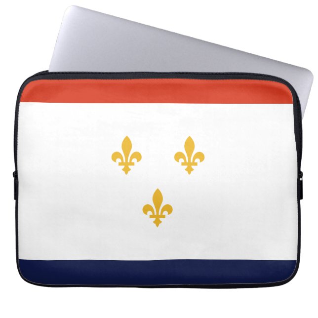 Housse Pour Ordinateur Portable Drapeau de La Nouvelle-Orléans (Devant)