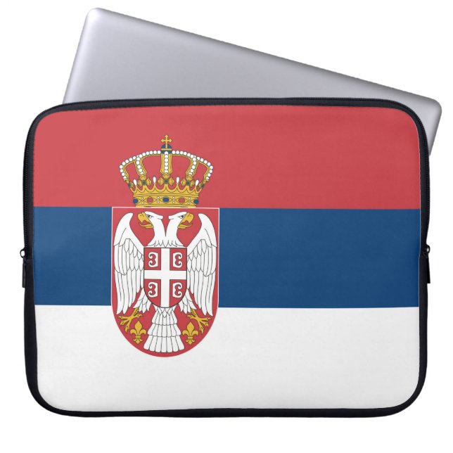 Housse Pour Ordinateur Portable Drapeau de la Serbie (Devant)