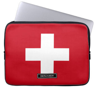Housse Pour Ordinateur Portable Drapeau de la Suisse