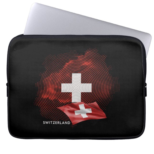 Housse Pour Ordinateur Portable drapeau de la Suisse (Devant)