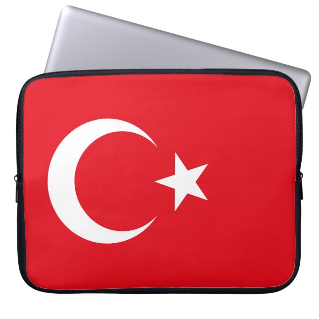 Housse Pour Ordinateur Portable Drapeau de la Turquie (Devant)