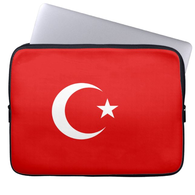 Housse Pour Ordinateur Portable Drapeau de la Turquie (Devant)