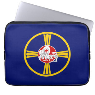Housse Pour Ordinateur Portable Drapeau de la ville d'Omaha (Nebraska)