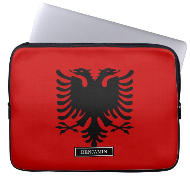 Housse Pour Ordinateur Portable Drapeau de l'Albanie (Devant)