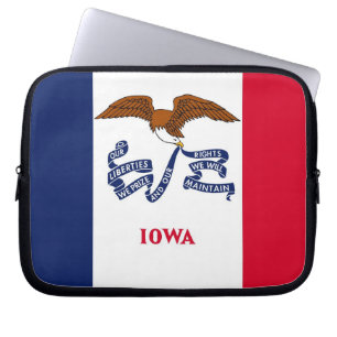 Housse Pour Ordinateur Portable Drapeau de l'État de l'Iowa