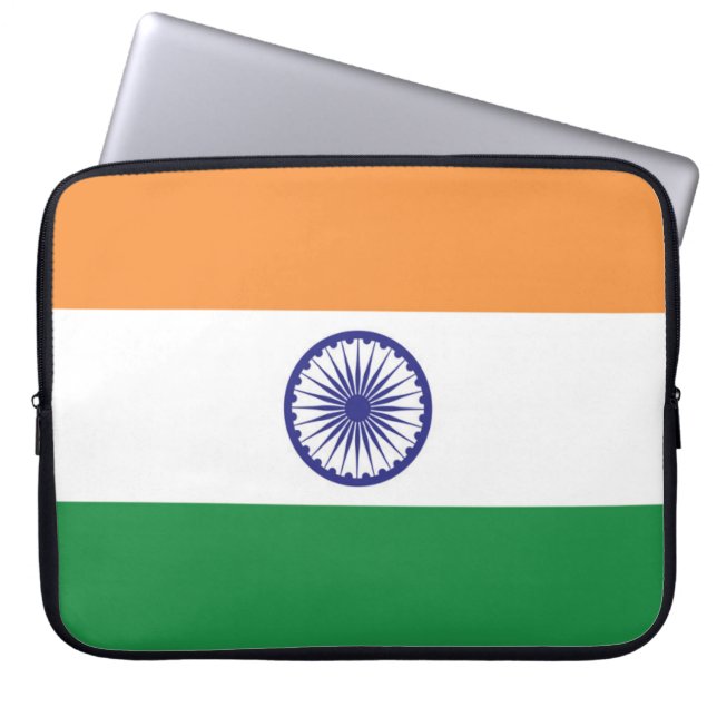 Housse Pour Ordinateur Portable Drapeau de l'Inde (Devant)