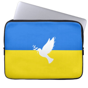 Housse Pour Ordinateur Portable Drapeau de l'Ukraine - La colombe de la paix - Lib