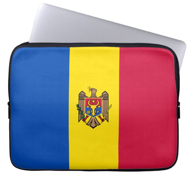 Housse Pour Ordinateur Portable Drapeau de Moldavie (Devant)