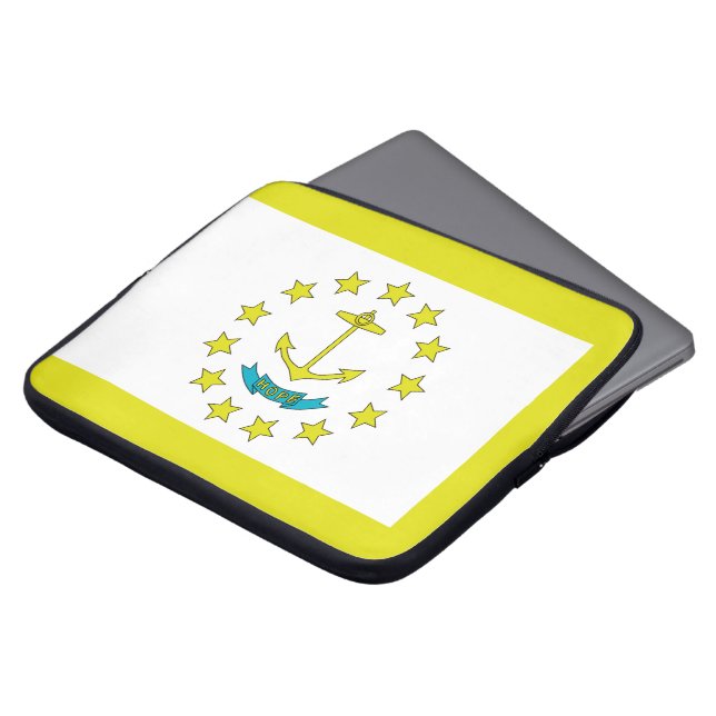 Housse Pour Ordinateur Portable Drapeau de Rhode Island (Devant haut)