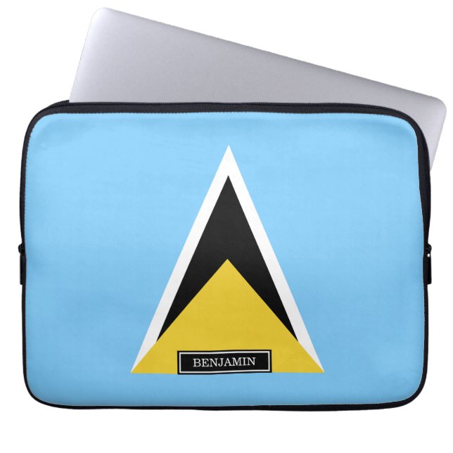 Housse Pour Ordinateur Portable Drapeau de Sainte-Lucie (Devant)