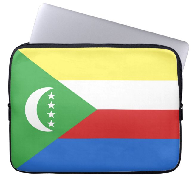 Housse Pour Ordinateur Portable Drapeau des Comores (Devant)