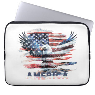 Housse Pour Ordinateur Portable Drapeau des États-Unis. Amérique
