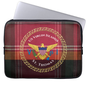 Housse Pour Ordinateur Portable Drapeau des îles Vierges américaines St. Thomas Ma