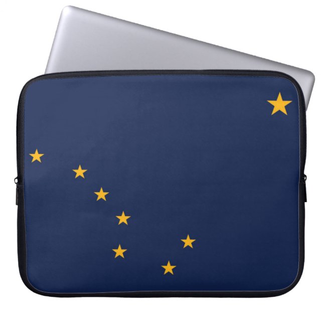Housse Pour Ordinateur Portable Drapeau d'État de l'Alaska, États-Unis (Devant)