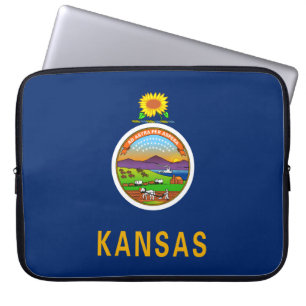 Housse Pour Ordinateur Portable Drapeau d'État du Kansas