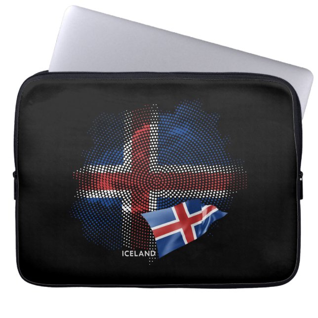 Housse Pour Ordinateur Portable Drapeau d'Islande (Devant)