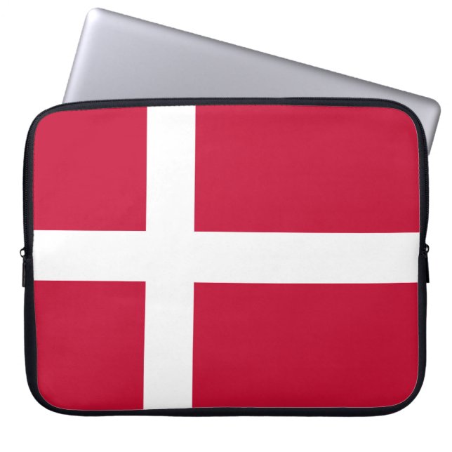 Housse Pour Ordinateur Portable Drapeau du Danemark (Devant)
