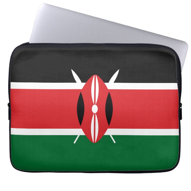 Housse Pour Ordinateur Portable Drapeau du Kenya (Devant)