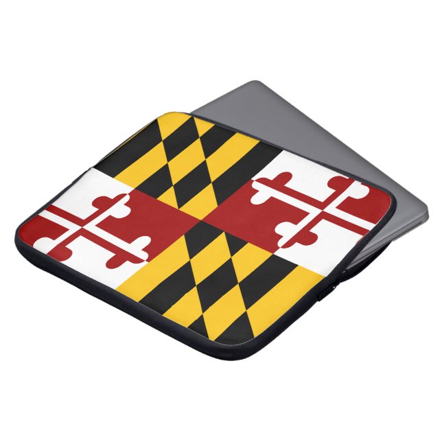 Housse Pour Ordinateur Portable Drapeau du Maryland (Devant haut)