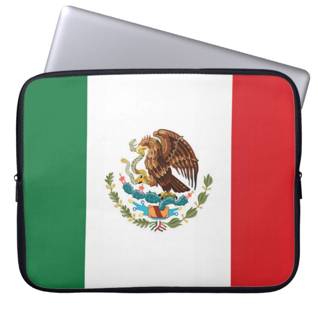 Housse Pour Ordinateur Portable Drapeau du Mexique (Devant)