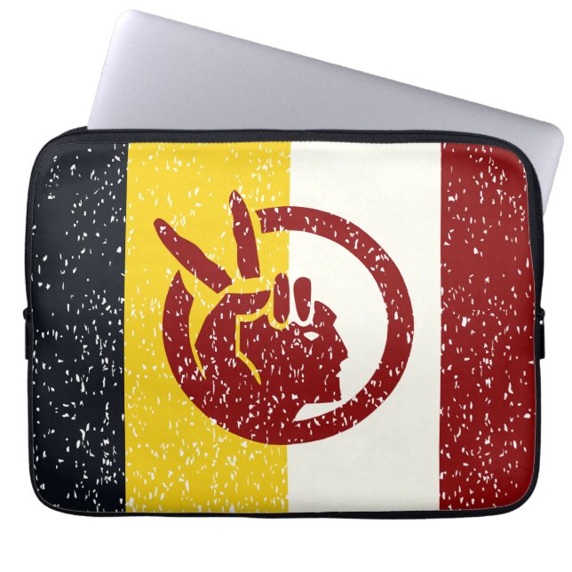 Housse Pour Ordinateur Portable drapeau du Mouvement indien américain (Devant)