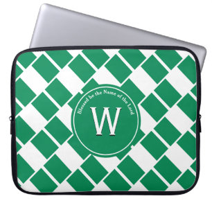 Housse Pour Ordinateur Portable Drapeau du NIGERIA Monogramme personnalisé nigéria