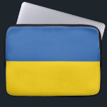 Housse Pour Ordinateur Portable Drapeau d'Ukraine<br><div class="desc">Le drapeau de l'Ukraine est une bannière de deux bandes horizontales de taille égale de bleu et jaune. Le dessus représente le ciel et le jaune représente le blé. Le drapeau national de l'Ukraine</div>