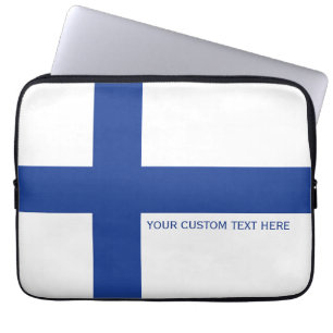 Housse Pour Ordinateur Portable Drapeau finlandais - Manches personnalisées pour o