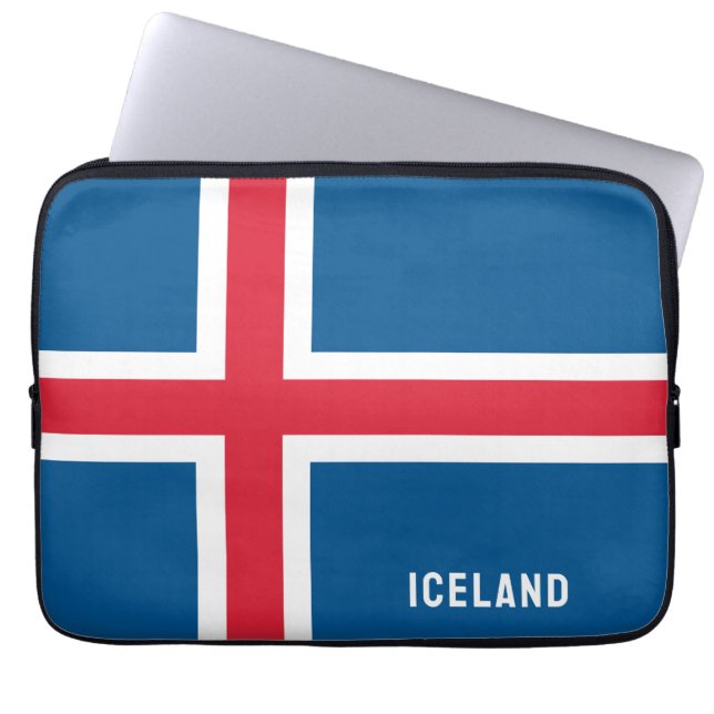 Housse Pour Ordinateur Portable Drapeau Islande (Devant)