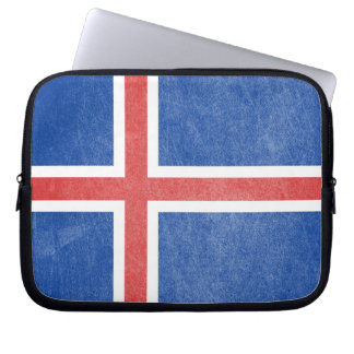 Housse Pour Ordinateur Portable Drapeau Islande Grunge