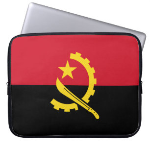 Housse Pour Ordinateur Portable Drapeau patriotique angolais