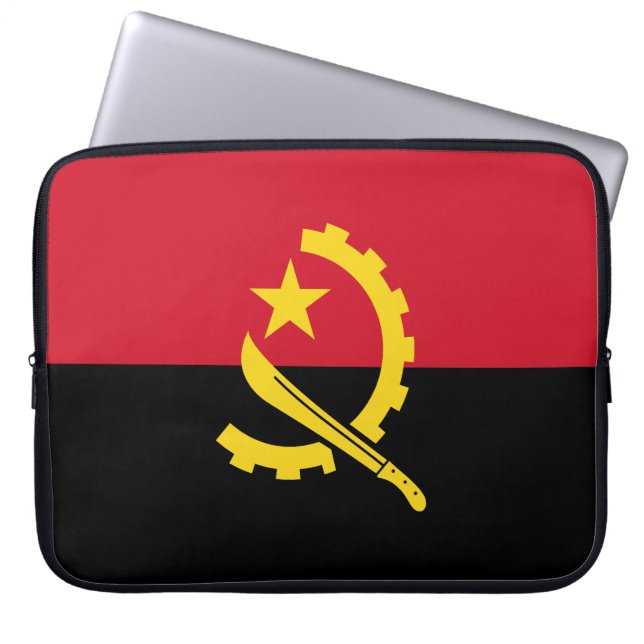 Housse Pour Ordinateur Portable Drapeau patriotique angolais (Devant)