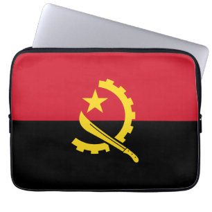 Housse Pour Ordinateur Portable Drapeau patriotique angolais