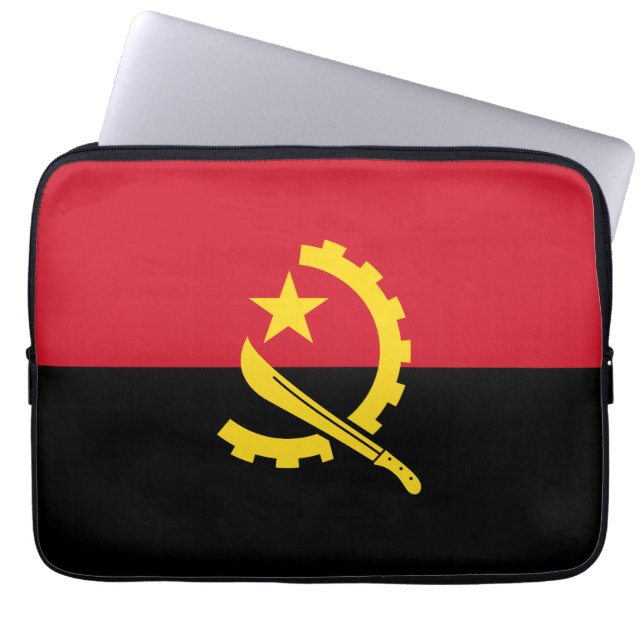 Housse Pour Ordinateur Portable Drapeau patriotique angolais (Devant)
