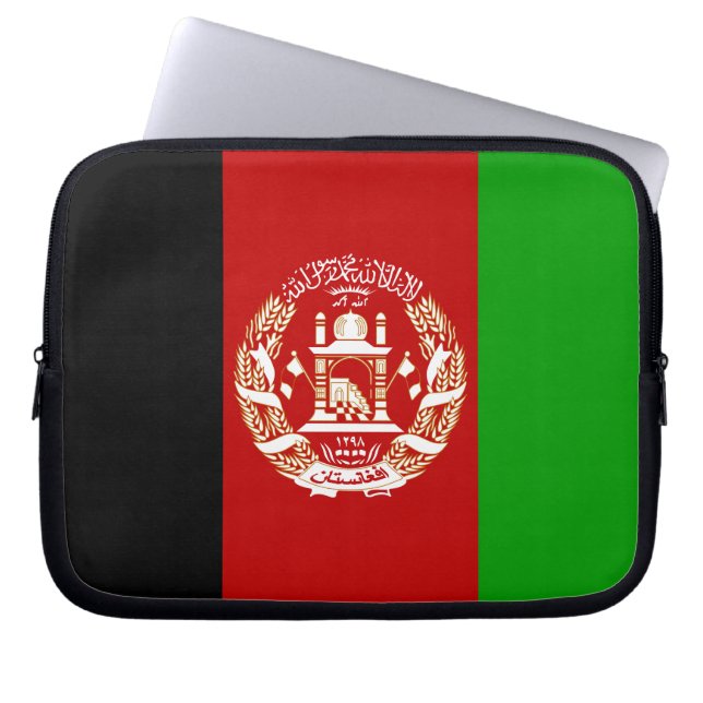 Housse Pour Ordinateur Portable Drapeau patriotique de l'Afghanistan (Devant)
